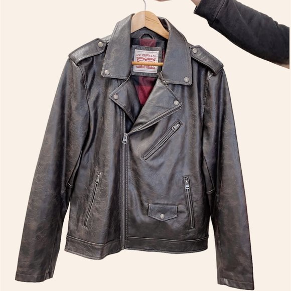 Levi's Vegan Leather Moto Jacket (M-L) - Picture 2 of 12